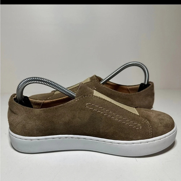 Garnet Hill Size 36 (US-6) Green Suede Leather Zora Slip On Sneakers (250 Box 29 - Picture 4 of 9